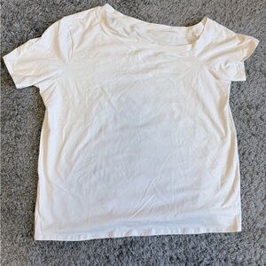 Lululemon White off the shoulder T-Shirt